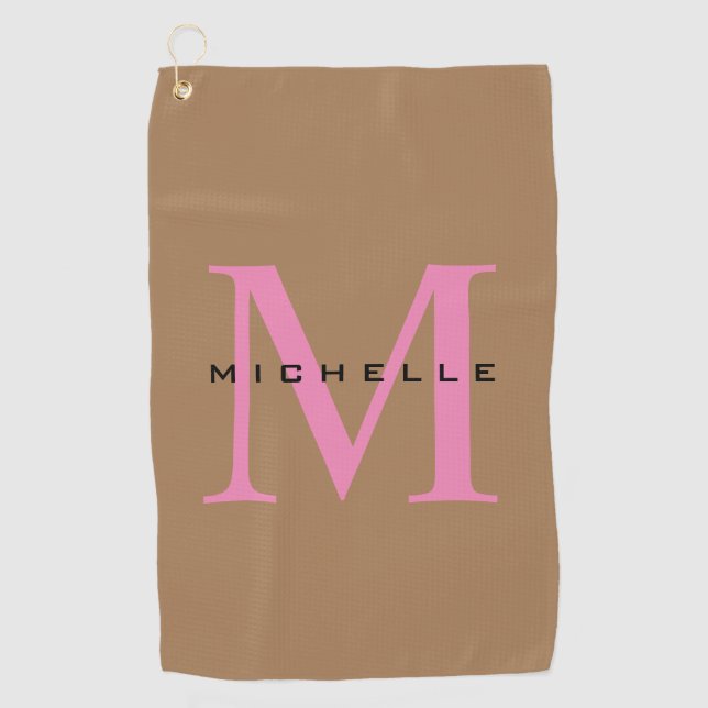 Monogramm Ihr Name Sondergeschenk erhalten eins Golfhandtuch (Vorderseite)