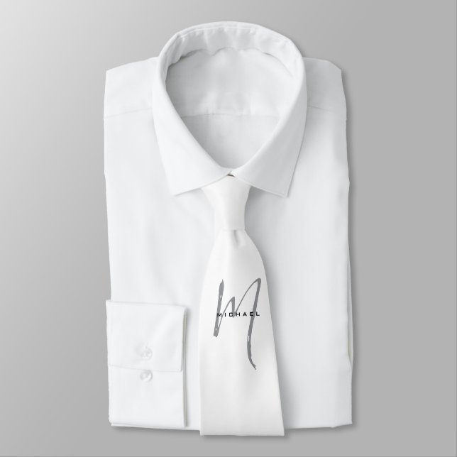 Monogramm Ihr Name Sondergeschenk erhalten eins Krawatte (Gebunden)