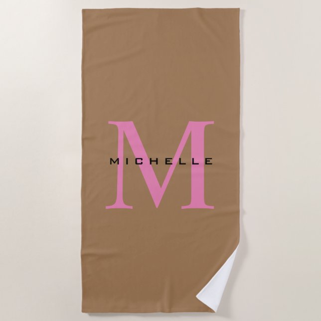 Monogramm Ihr Name Sondergeschenk erhalten eins Strandtuch (Vorderseite)