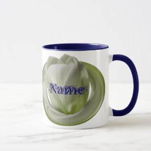 Monogramm Ihr Name Tulip Floral Tasse
