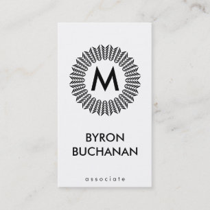 Monogramm II Radial Textur Visitenkarte
