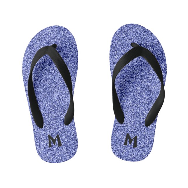Monogramm-Imitat-Glitzer Kinderbadesandalen (Fußbett)