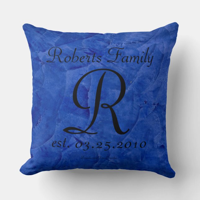 Monogramm-Imitate beendet Muster Kissen (Vorderseite)