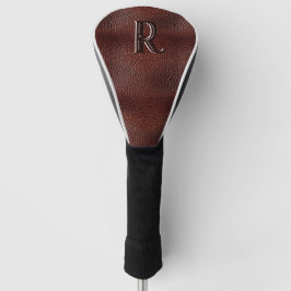 Monogramm Imitate Lederbraun Golf Headcover