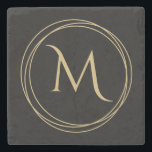 Monogramm in Circles-Wohngestaltung Steinuntersetzer<br><div class="desc">Stilvolle, elegante Monogramm-Untersetzer zeichnen sich durch Ihren Einstieg in die Mitte von drei Kreisen - ALL IN YOUR WAICE OF COLORS - aus, in Farbkreisen, Monogramm und Hintergrund. auf diesem 4-Zoll-Stein-Untersetzer (INDIVIDUELL VERKAUFT). Wählen Sie Marmor, Kalkstein, Travertin oder Sandstein. Fügt eine schöne Touch zu Ihrer Wohngestaltung oder geben Sie als...</div>