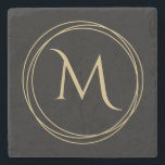 Monogramm in Circles-Wohngestaltung Steinuntersetzer<br><div class="desc">Stilvolle, elegante Monogramm-Untersetzer zeichnen sich durch Ihren Einstieg in die Mitte von drei Kreisen - ALL IN YOUR WAICE OF COLORS - aus, in Farbkreisen, Monogramm und Hintergrund. auf diesem 4-Zoll-Stein-Untersetzer (INDIVIDUELL VERKAUFT). Wählen Sie Marmor, Kalkstein, Travertin oder Sandstein. Fügt eine schöne Touch zu Ihrer Wohngestaltung oder geben Sie als...</div>