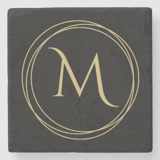 Monogramm in Circles-Wohngestaltung Steinuntersetzer