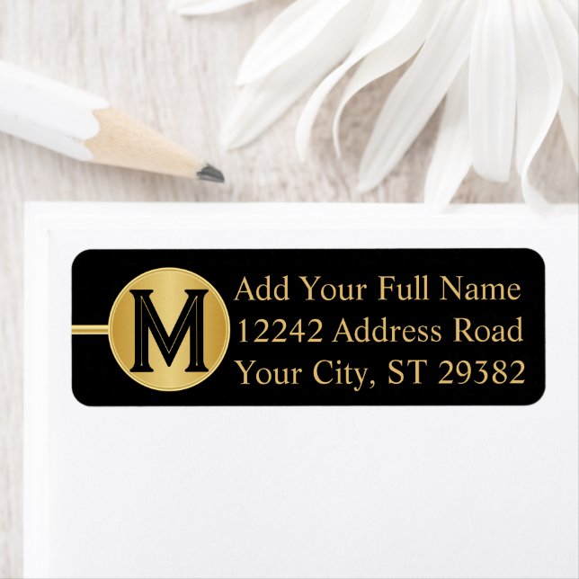 Monogramm in Gold und Schwarz (Insitu)