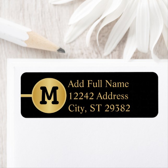 Monogramm in Gold und Schwarz (Insitu)