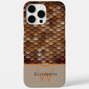 Monogramm Individuelle Name Metallische Meerjungen iPhone 16 Pro Max Hülle