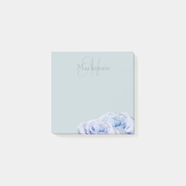 Monogramm Individuelle Name Pastel Lilac Rose Dust Post-it Klebezettel (Vorderseite)