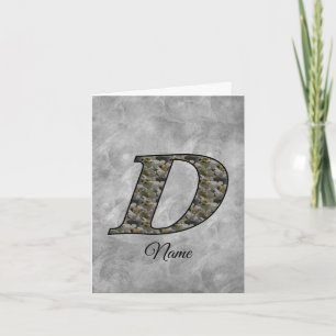 Monogramm Initial D Hortensien Blumen Personalisie