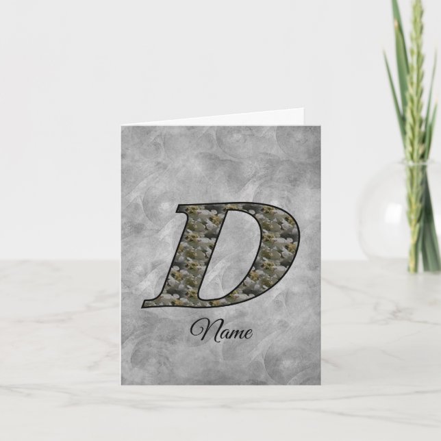 Monogramm Initial D Hortensien Blumen Personalisie (Vorderseite)