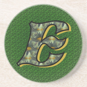Monogramm Initial E Black Daisies Drink Untersetze Untersetzer
