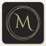 Monogramm Initial in Circles Rechteckiger Pappuntersetzer<br><div class="desc">Die Untersetzer verfügen über einen Monogramm-Initial-Innenkreislauf auf den Untersetzer mit absorbierender, schwerer Zellstoff-Pappe - Set 6. Cooler Akzent auf Ihre Wohngestaltung, Bar oder geben als Geschenk. Vergnügen Sie sich mit der Hauswärmung! Verwenden Sie den Link Weitere einstellen, um Text hinzuzufügen oder zu löschen, Schriftart, Schriftart, Kreisfarbe und HINTERGRUNDfarbe zu ändern....</div>