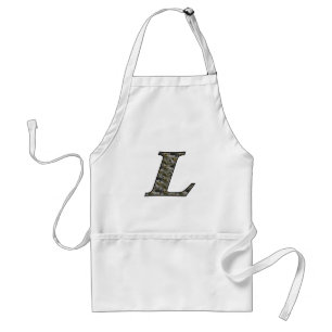 Monogramm Initial L Hydrangea Floral Schürze