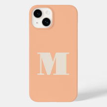 Monogramm Initial Peach Modern