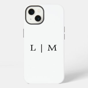 Monogramm Initial Simple Black and White Minimalis iPhone Hülle