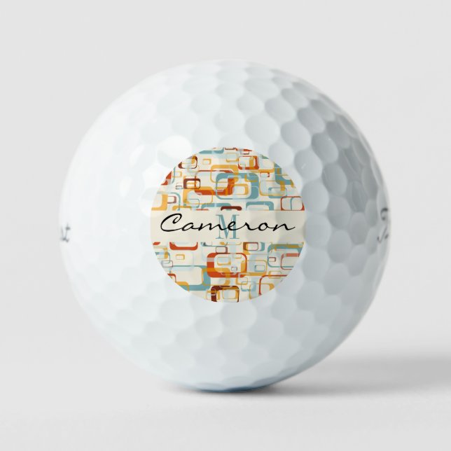 Monogramm Initial und Name Personalisiert Golfball (Vorderseite)