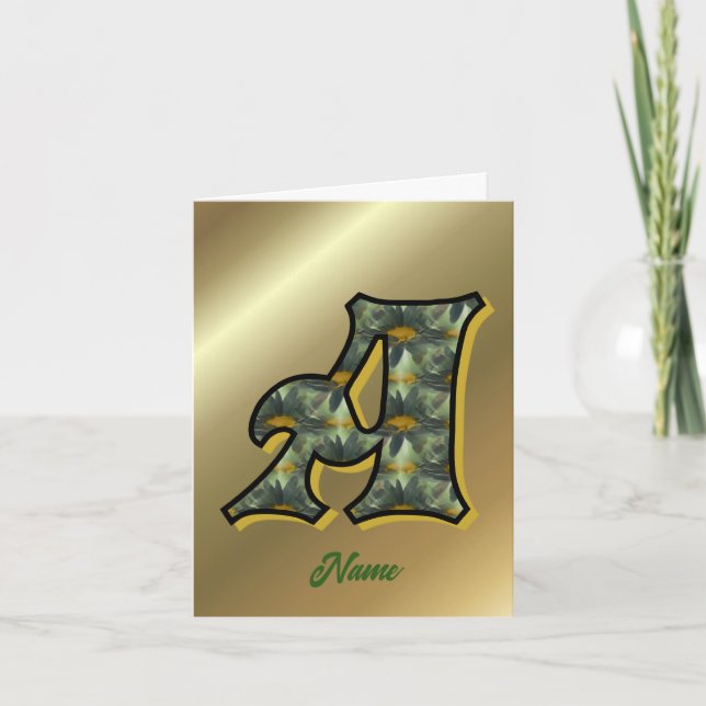 Monogramm Initiale A Gänseblümchen Kunst Personali (Vorderseite)