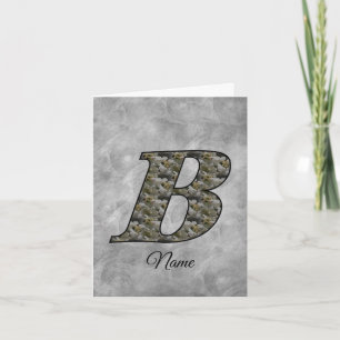 Monogramm Initiale B Hortensien Blumen Personalisi