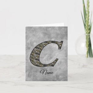Monogramm Initiale C Hortensien Blumen Personalisi