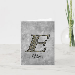 Monogramm Initiale E Hortensien Blumen Personalisi