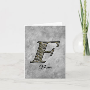 Monogramm Initiale F Hortensien Blumen Personalisi