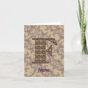 Monogramm Initiale F Vintage-Blumenmuster personal