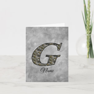 Monogramm Initiale G Hortensien Blumen Personalisi