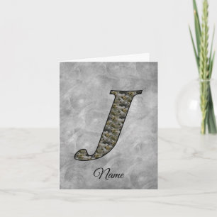 Monogramm Initiale J Hortensien Blumen Personalisi