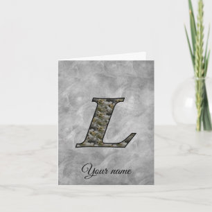 Monogramm Initiale L Hortensien Blumen Personalisi