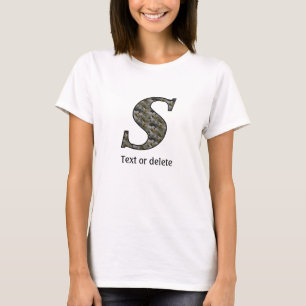 Monogramm Initiale S Hortensien Blumen Personalisi T-Shirt