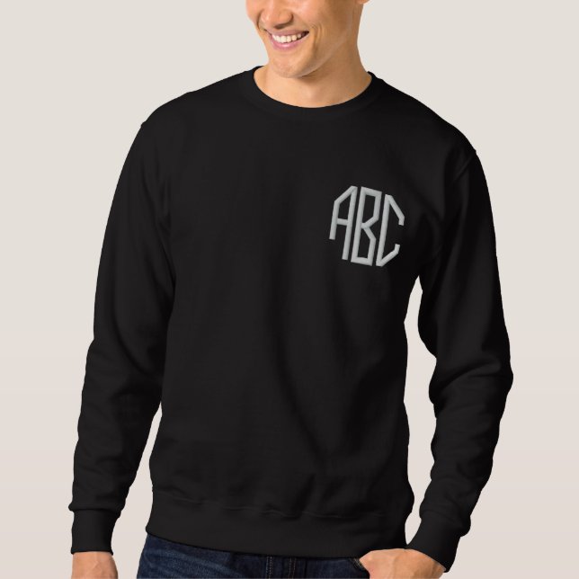 Monogramm-Initialen Besticktes Sweatshirt (Vorderseite)