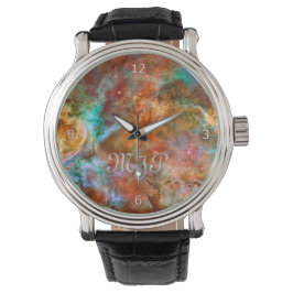 Monogramm-Initialen - Carina Nebula, Argo Navis Armbanduhr