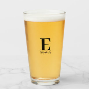 Monogramm-Initialen des individuellen Namens Glas