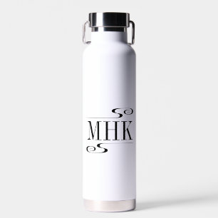 Monogramm-Initialen für einfache Wirbel Trinkflasche