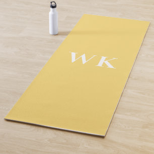 Monogramm-Initialen Minimal Modernes Gelb Yogamatte