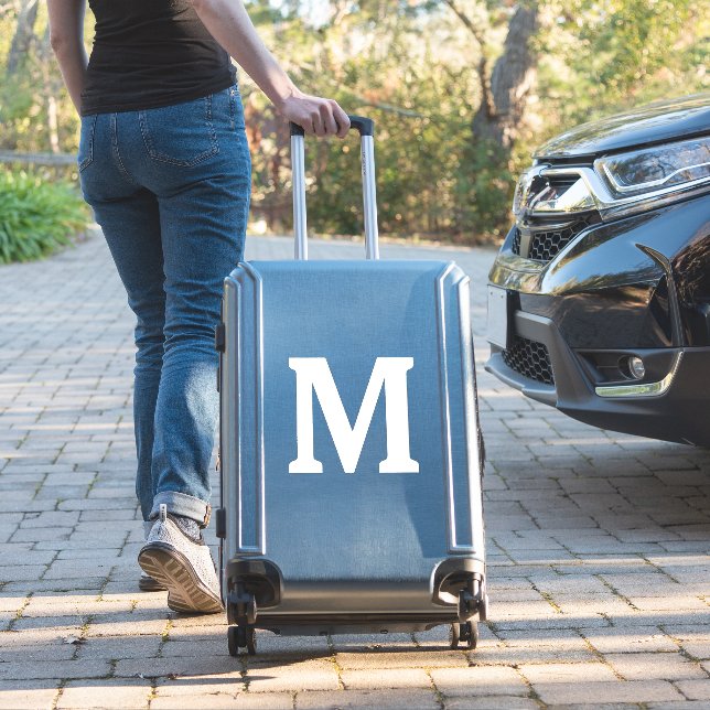 Monogramm-Initialen Name Minimalistisch Aufkleber (Koffer Insitu)