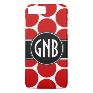 MONOGRAMM INITIALEN ROTE PUNKT Case-Mate iPhone HÜLLE