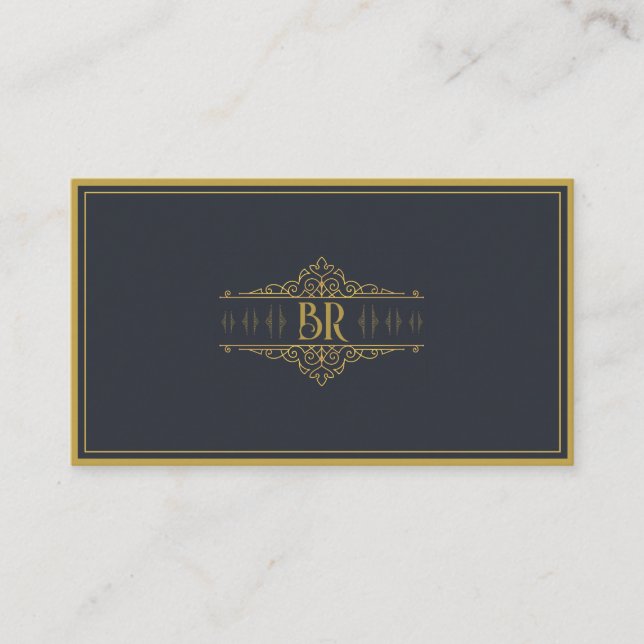 Monogramm-Initialen unterscheiden Persönliche Indi Visitenkarte (Vorderseite)