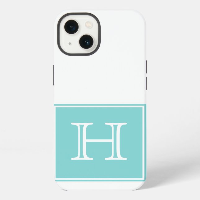 Monogramm iPhone Hülle (Rückseite)