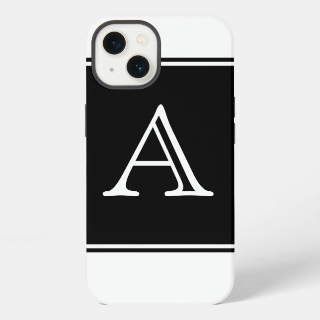 Monogramm iPhone Hülle (Rückseite)