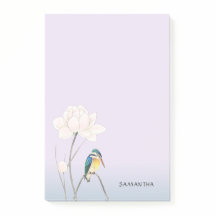 Monogramm Japanischer Vintager Lotus Post-it® 4 x 