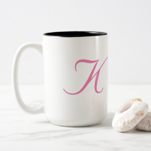 Monogramm-K Zweifarbige Tasse