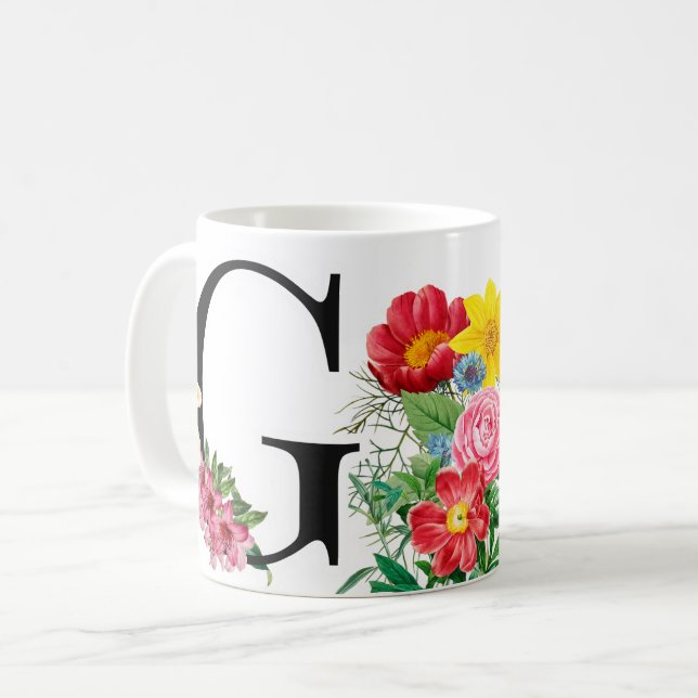 Monogramm Kaffeetasse (Vorderseite Links)