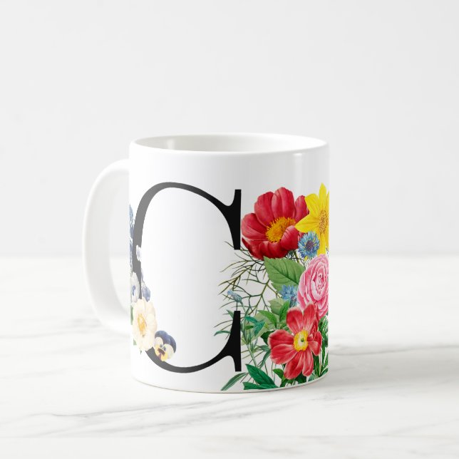 Monogramm Kaffeetasse (Vorderseite Links)
