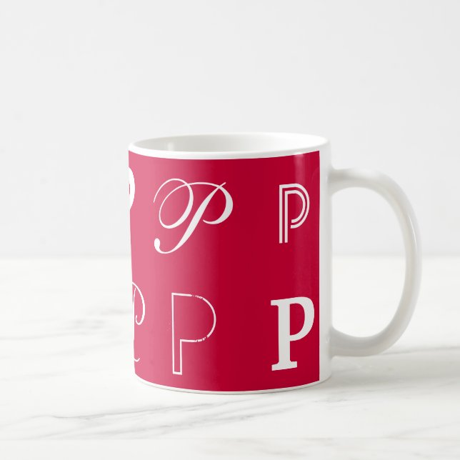Monogramm Kaffeetasse (Rechts)