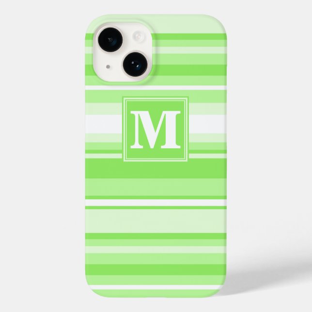 Monogramm Kalkstreifen Case-Mate iPhone 14 Hülle (Rückseite)