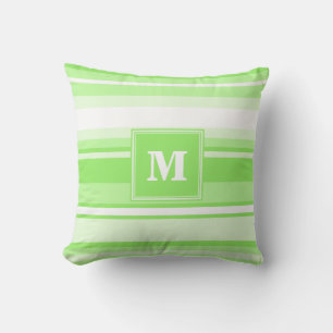 Monogramm Kalkstreifen Kissen